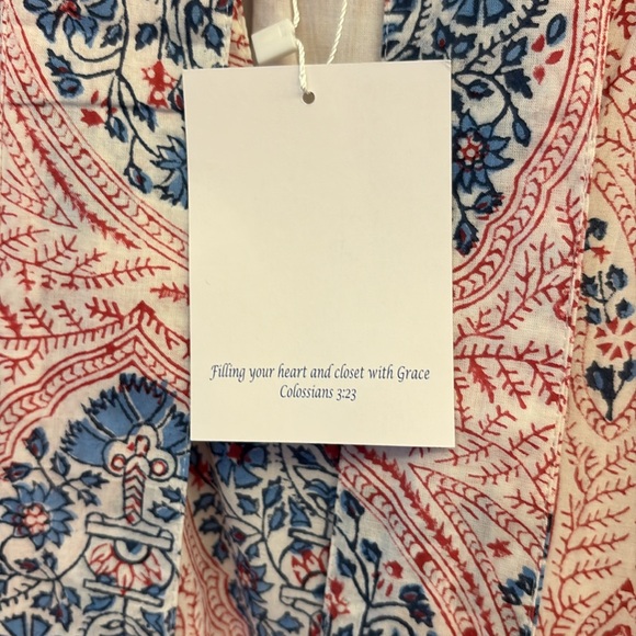 Pink and Blue Patterned Mini Dress - Picture 8 of 8